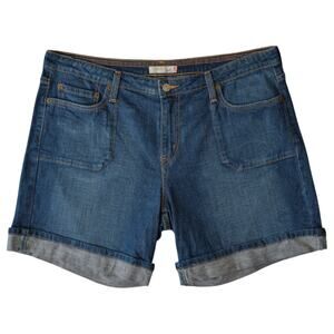 Levi's 545 Blue Denim Shorts, Size 14-16, Rolled Hem